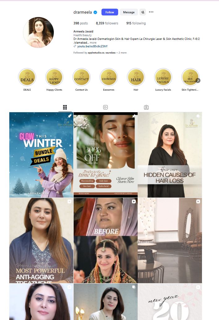 drarmeela Instagram Page