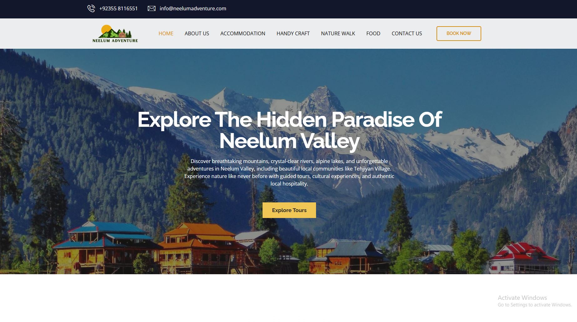 Neelum Adventure Website